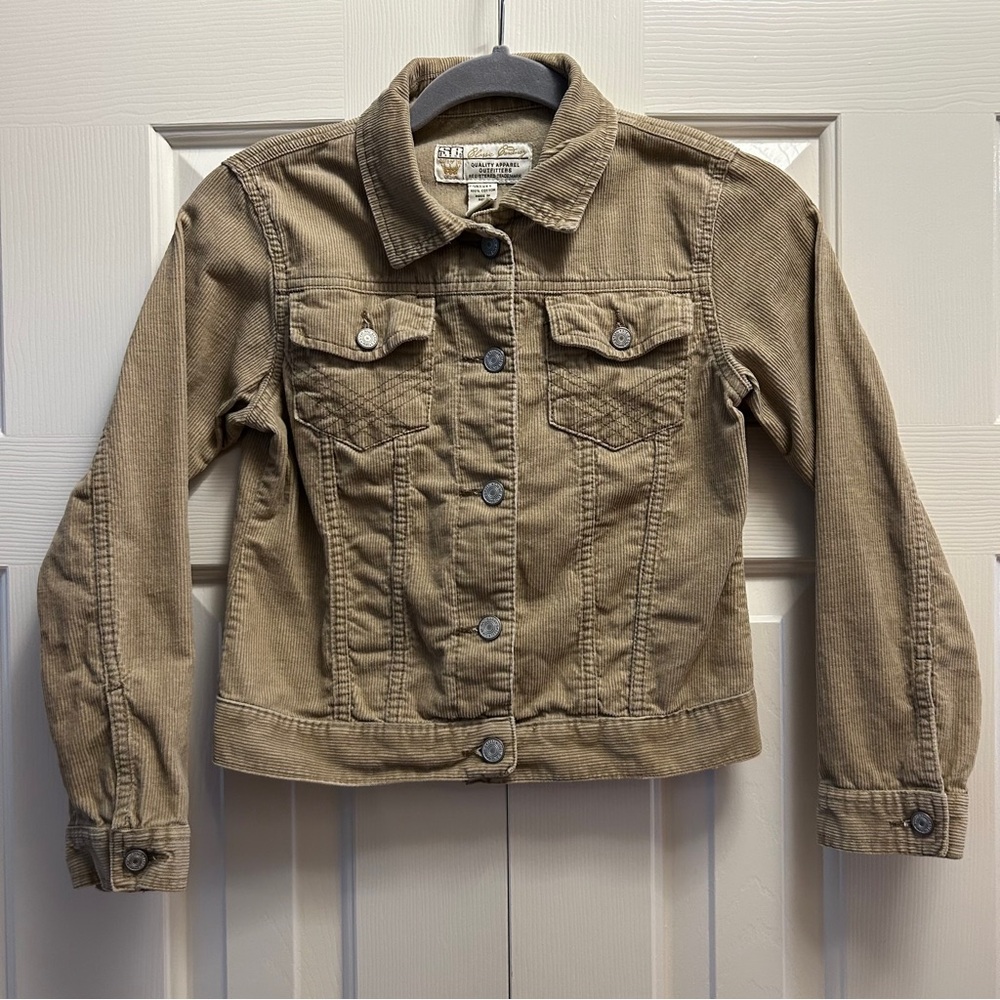 Vintage 90’s Kids Brown Corduroy Button Up Jacket